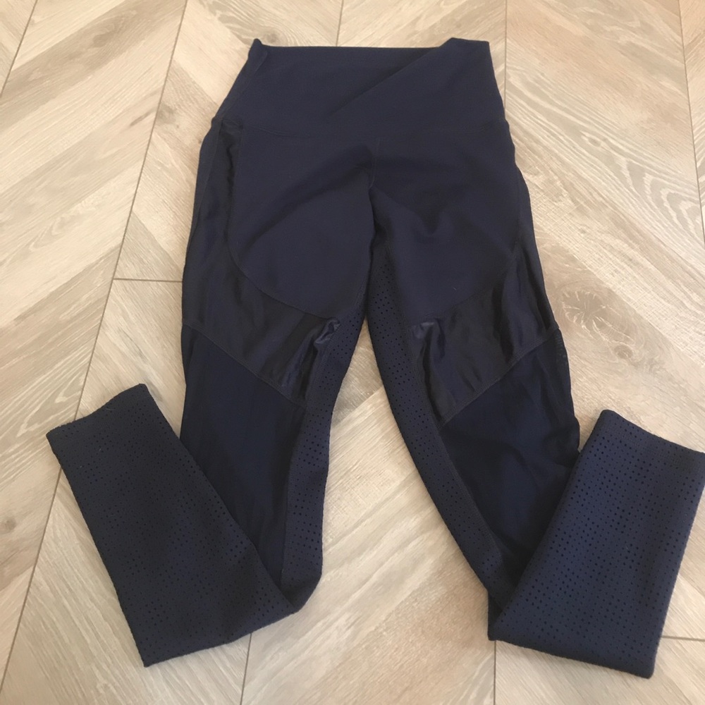 DYI Navy Shiny Leggings Small